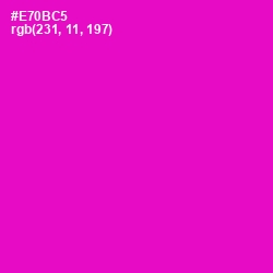 #E70BC5 - Shocking Pink Color Image
