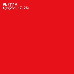 #E7111A - Red Color Image