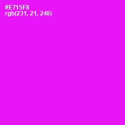 #E715F8 - Magenta / Fuchsia Color Image