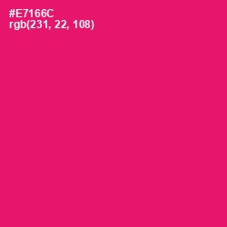 #E7166C - Rose Color Image