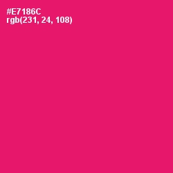 #E7186C - Rose Color Image