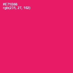 #E71B66 - Rose Color Image