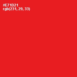 #E71D21 - Torch Red Color Image