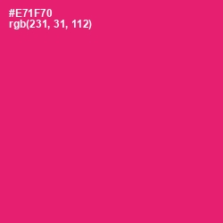 #E71F70 - Rose Color Image