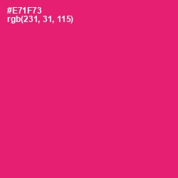 #E71F73 - Rose Color Image