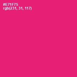 #E71F75 - Rose Color Image