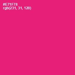 #E71F78 - Rose Color Image