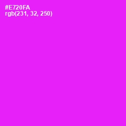 #E720FA - Magenta / Fuchsia Color Image