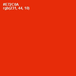 #E72C0A - Scarlet Color Image