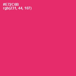 #E72C6B - Cerise Red Color Image