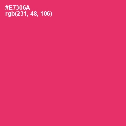 #E7306A - Cerise Red Color Image