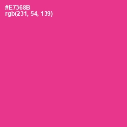 #E7368B - Wild Strawberry Color Image