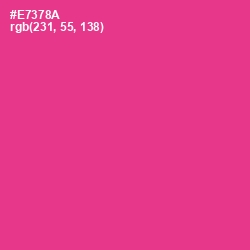 #E7378A - Wild Strawberry Color Image