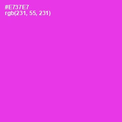 #E737E7 - Razzle Dazzle Rose Color Image
