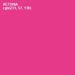 #E7398A - Wild Strawberry Color Image