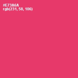 #E73A6A - Cerise Red Color Image