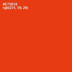 #E73B14 - Scarlet Color Image