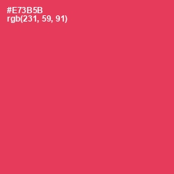 #E73B5B - Amaranth Color Image