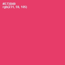 #E73B69 - Cerise Red Color Image