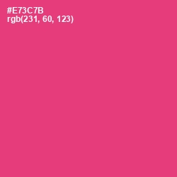 #E73C7B - Cerise Red Color Image