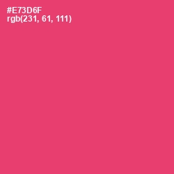#E73D6F - Cerise Red Color Image