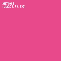 #E7498B - French Rose Color Image