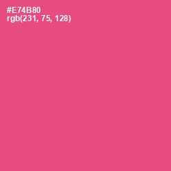 #E74B80 - French Rose Color Image