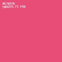 #E74D76 - Mandy Color Image