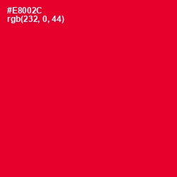 #E8002C - Red Ribbon Color Image