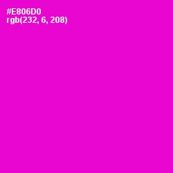 #E806D0 - Purple Pizzazz Color Image