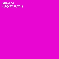 #E806D3 - Purple Pizzazz Color Image