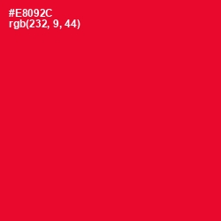 #E8092C - Red Ribbon Color Image