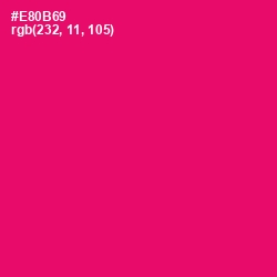 #E80B69 - Rose Color Image