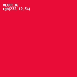 #E80C36 - Red Ribbon Color Image