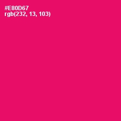 #E80D67 - Rose Color Image