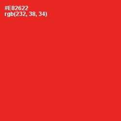#E82622 - Alizarin Crimson Color Image
