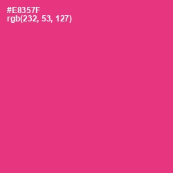 #E8357F - Cerise Red Color Image