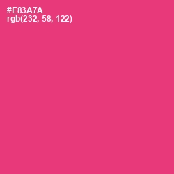 #E83A7A - Cerise Red Color Image