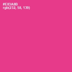 #E83A8B - Wild Strawberry Color Image