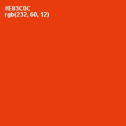 #E83C0C - Scarlet Color Image