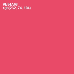 #E84A68 - Mandy Color Image