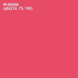 #E84B66 - Mandy Color Image