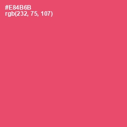 #E84B6B - Mandy Color Image