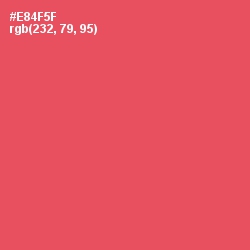 #E84F5F - Sunset Orange Color Image