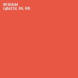 #E85644 - Sunset Orange Color Image