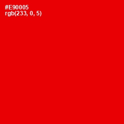 #E90005 - Red Color Image