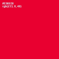 #E90030 - Red Ribbon Color Image