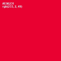 #E90231 - Red Ribbon Color Image