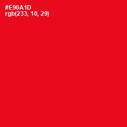 #E90A1D - Red Color Image