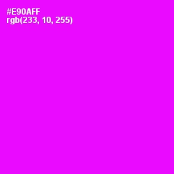 #E90AFF - Magenta / Fuchsia Color Image